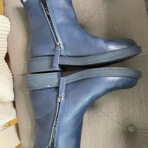 Navy Franco Sarto 7.5 lug sole booties #Poshmark